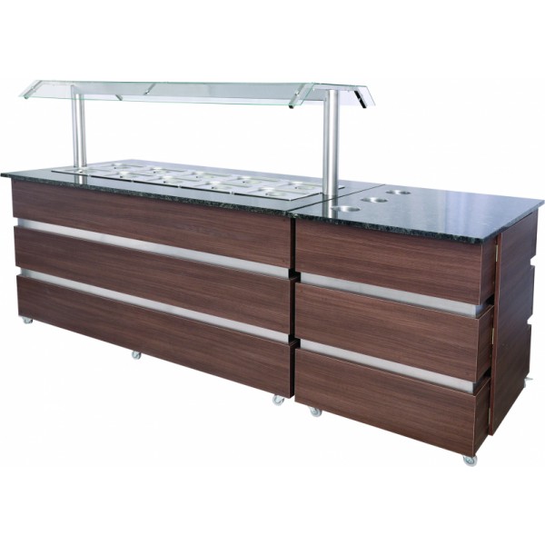 Buffet Quente  COM CUBAS DE 1/2 X 100 - CHIMAFRIO