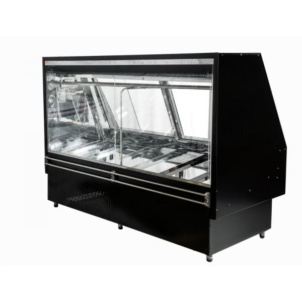 Expositor Açougue Luxo VIDRO CURVO DUPLO 1,5 MTS - CHIMAFRIO