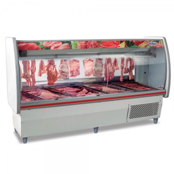 Balcão Expos. Carnes 1,5m Tendal Duplo Inox RF072C