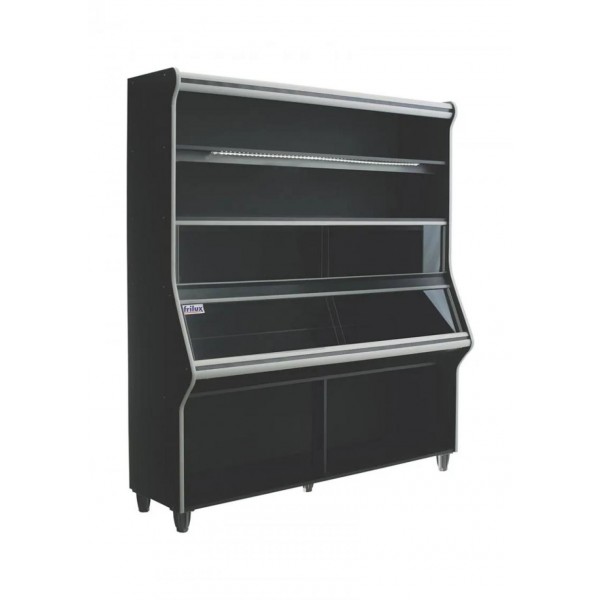 Vitrine Paes 1,80m Preta Passa Pao Fenix VF 008 V Frilux