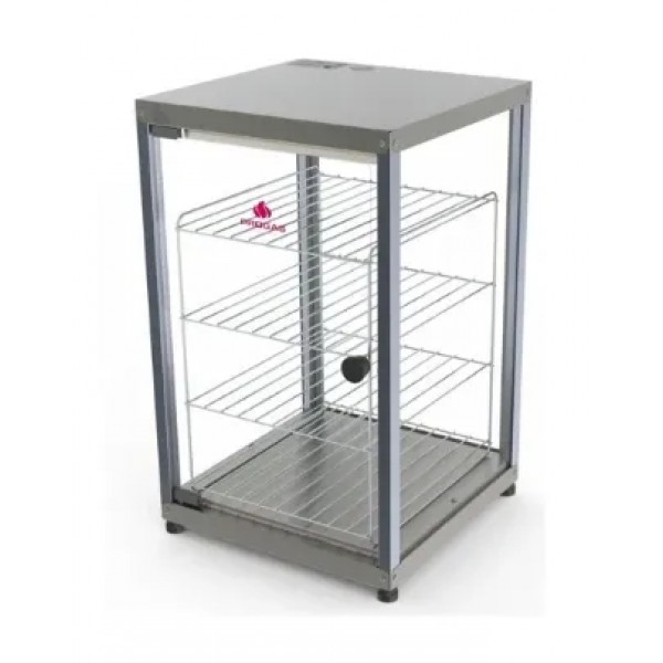 Vitrine Vertical Não Elétrica Inox C/ Grade PR-640V Progás