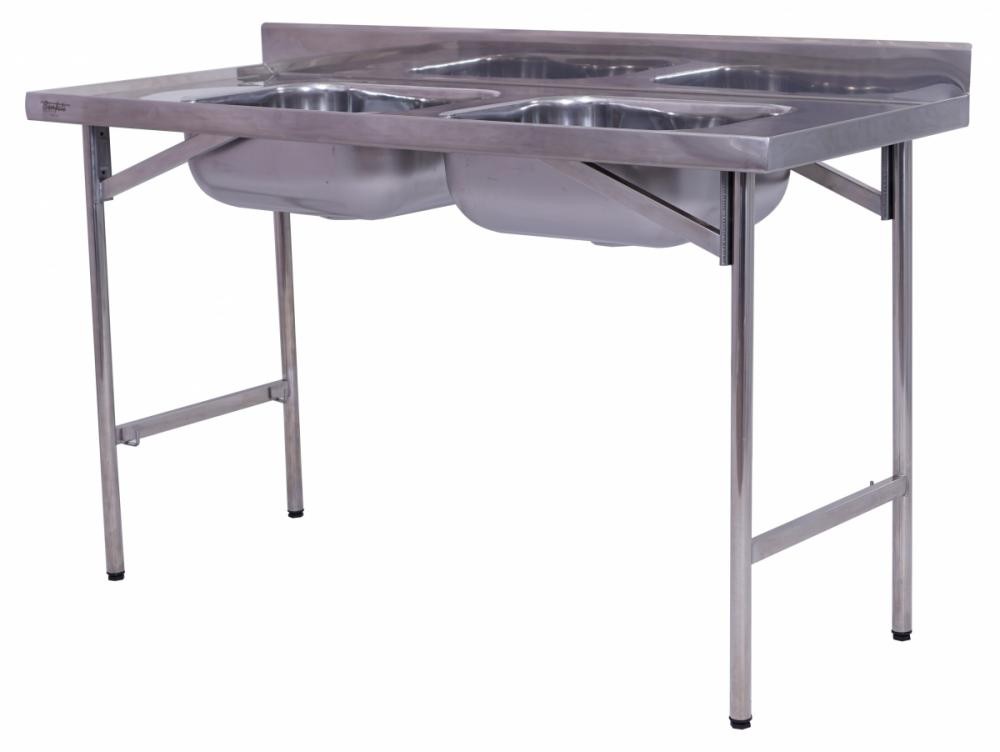 PIA 100% INOX 430 TB 1 1/4" 2 CUBAS (0,50x0,40x0,20m) 1,50x0,60m - BENFATI