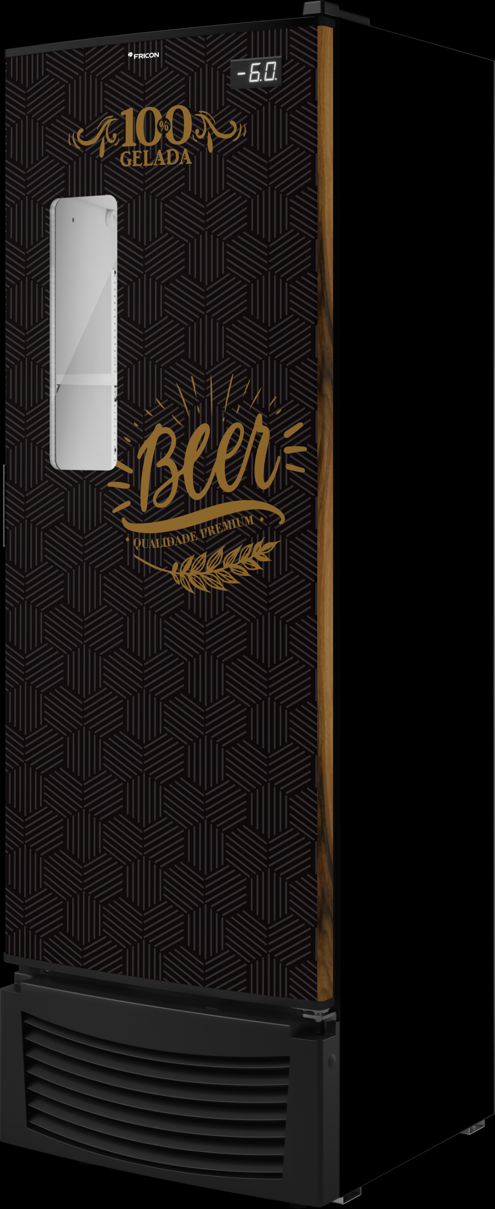 Cervejeira 7 Caixas - Porta Chapa c/ visor- Adesivada ou branca - 433 litros