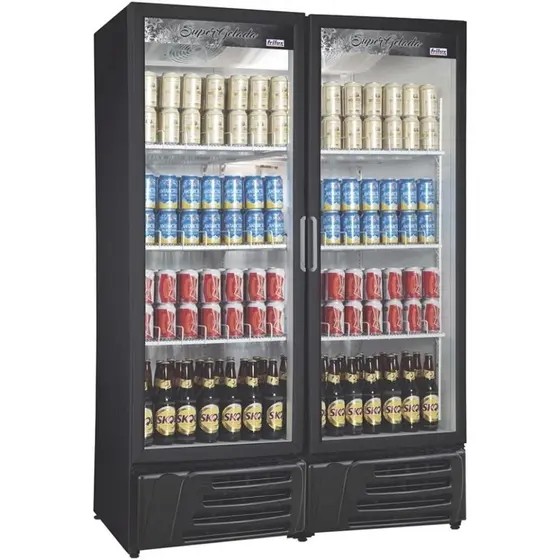 Cervejeira Dupla Vertical Portas de Vidro 1200L RF-018