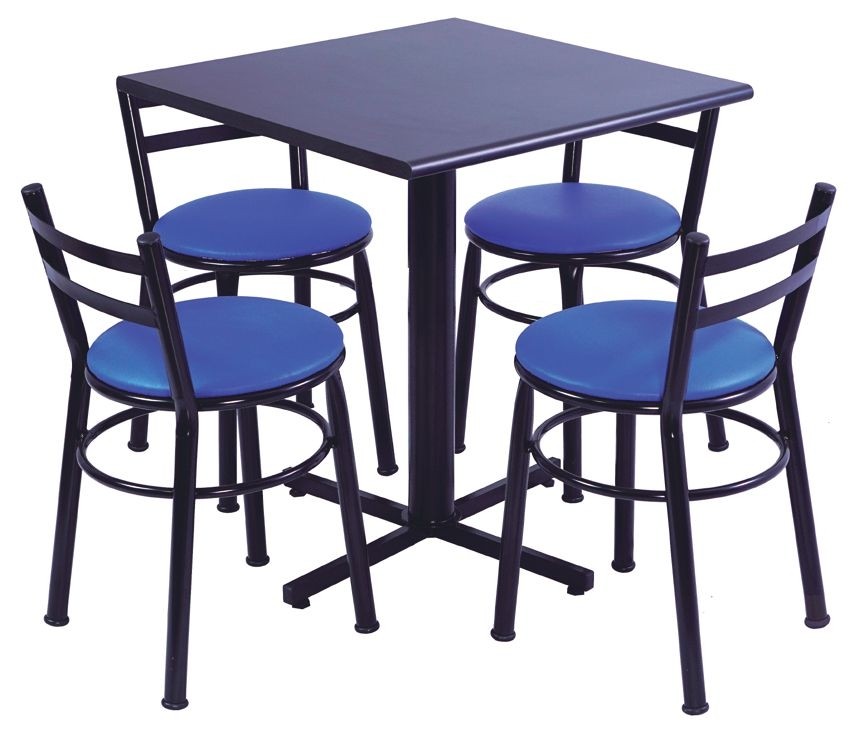 CJ. OLIVER MESA QUADRADA 0,70x0,70m C/4 BANQUETAS FIORE