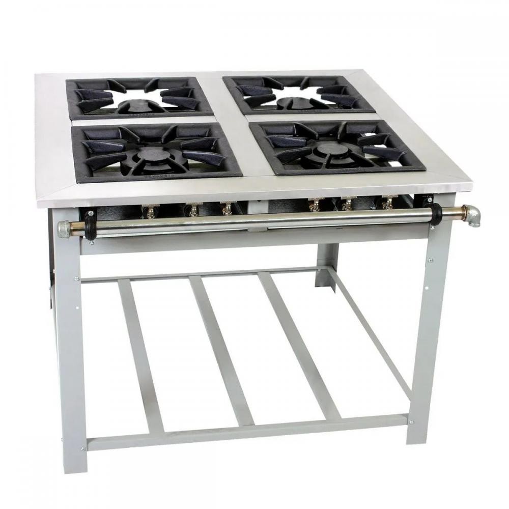 FOGÃO A GÁS MAXI INOX 4 QUEIMADORES MISTOS 2QD/2QS ESP FORNO - VENANCIO
