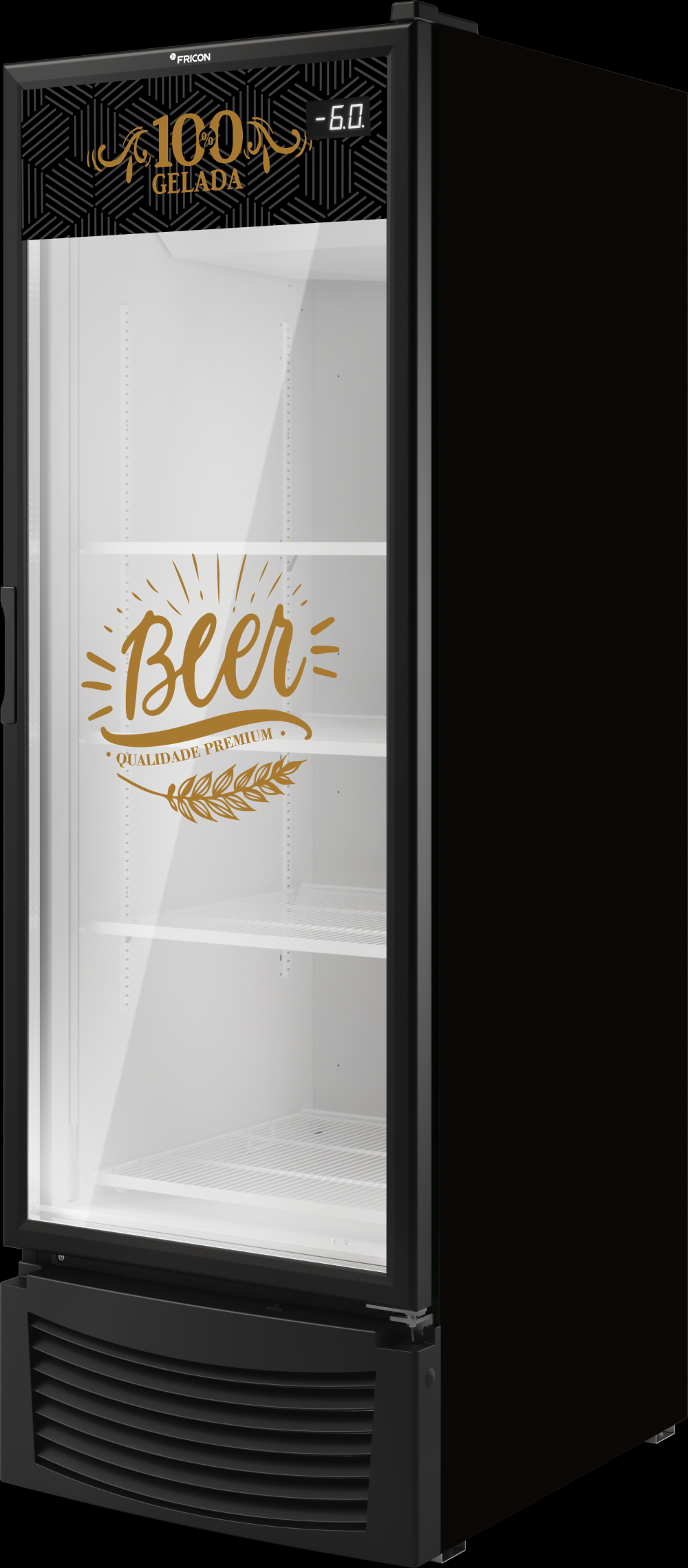 Cervejeira 8 Caixas - Porta Vidro Adesivada ou branca - 569 litros