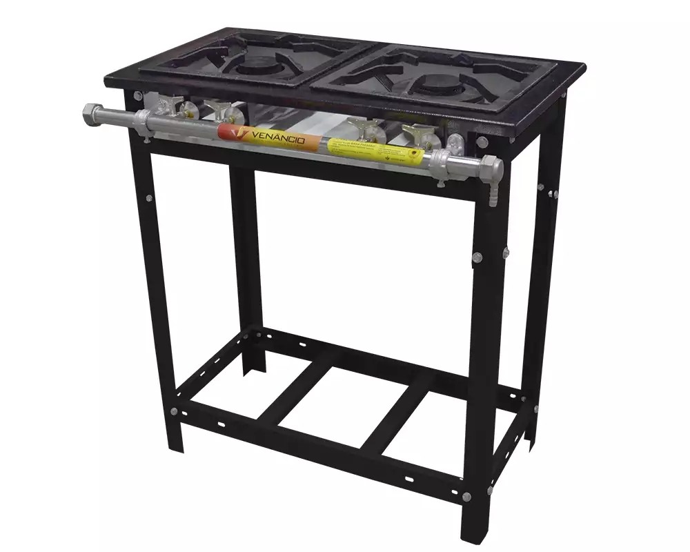 FOGÃO A GÁS EXTRA 2 QUEIMADORES SIMPLES COM PÉ ESP FORNO - VENANCIO