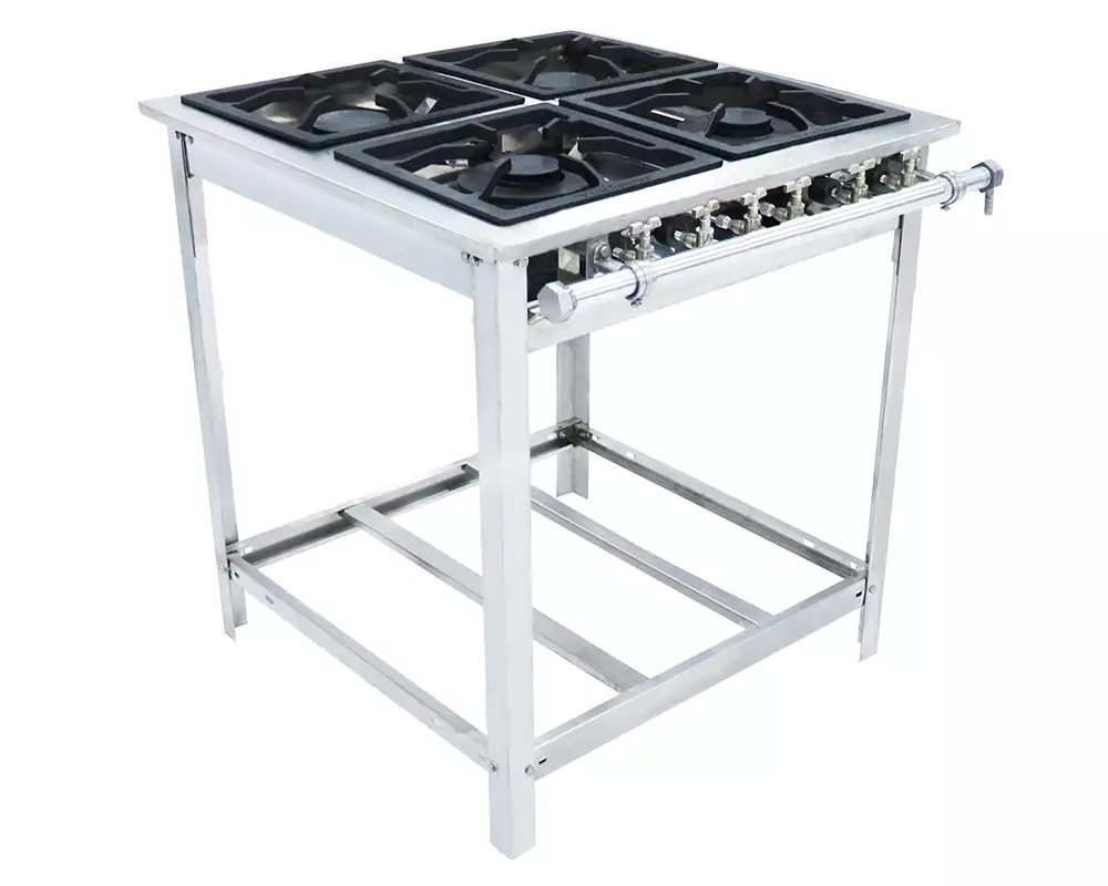FOGÃO A GÁS EXTRA INOX 4 QUEIMADORES DUPLOS CENTRAL ESP FORNO - VENANCIO
