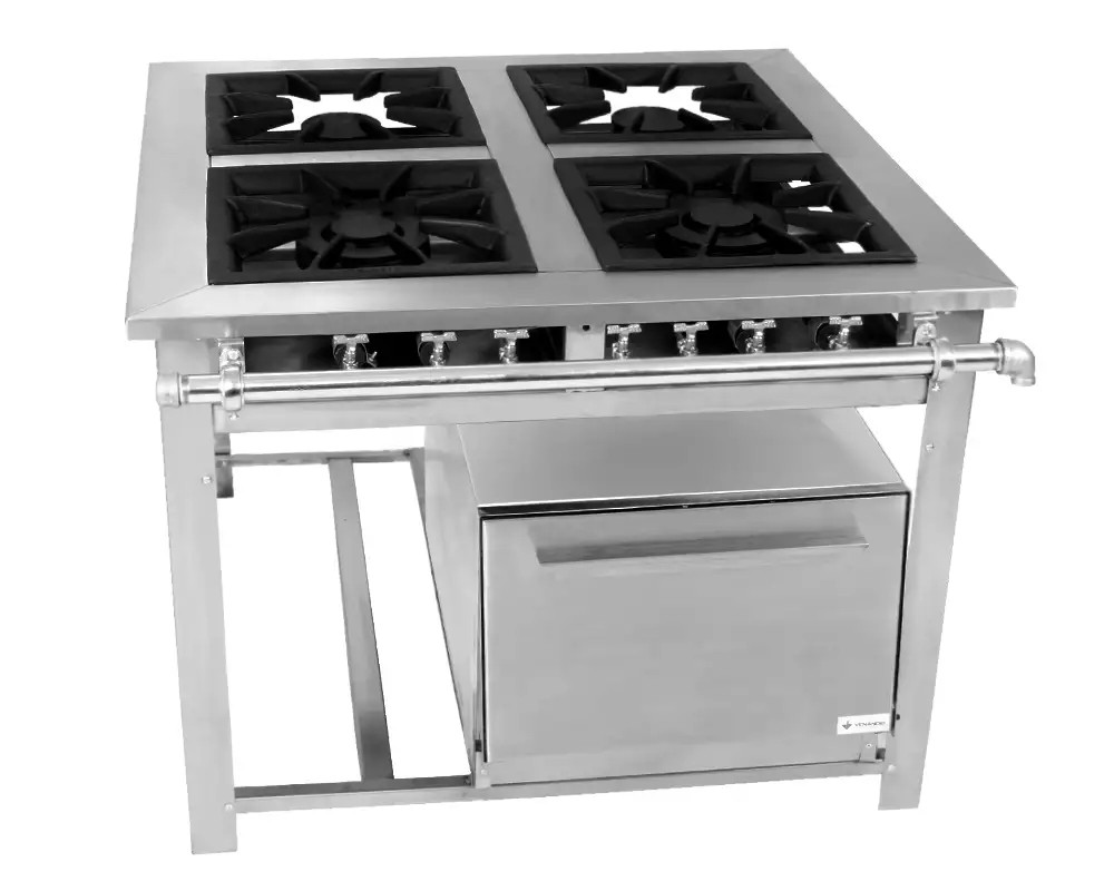 FOGÃO A GÁS MAXI INOX 1 QUEIMADOR DUPLO - VENANCIO