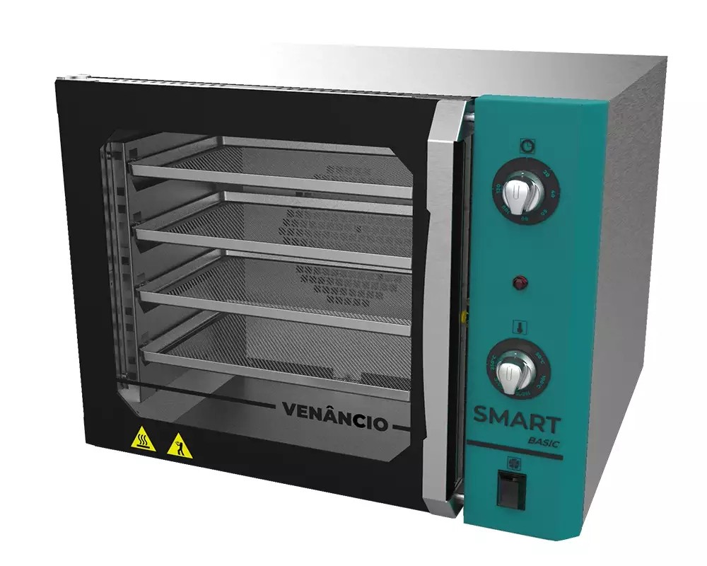 FORNO CONVECTOR SMART BASIC 4 EST ELÉTRICO GALV PRETO/PAINEL GALV AZUL TURQUESA - VENANCIO