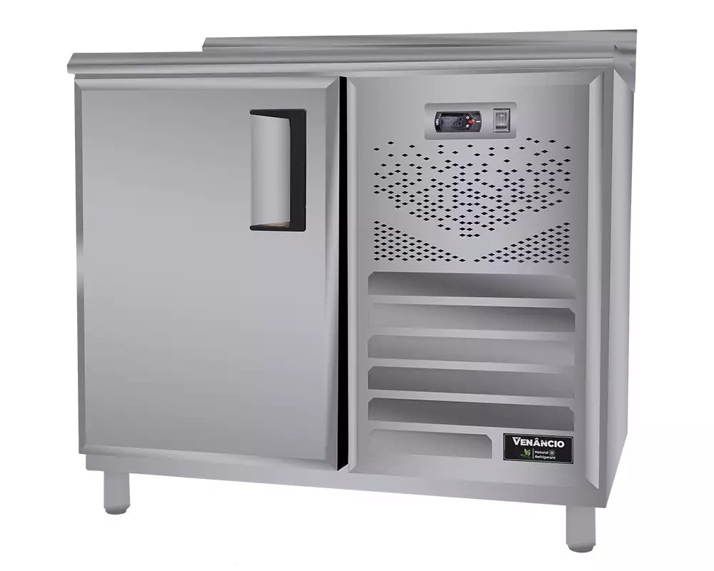BALCAO SERVICO CONSERVADOR CONGELADOS 1000 EXT/INT INOX BORDA ESP - VENANCIO