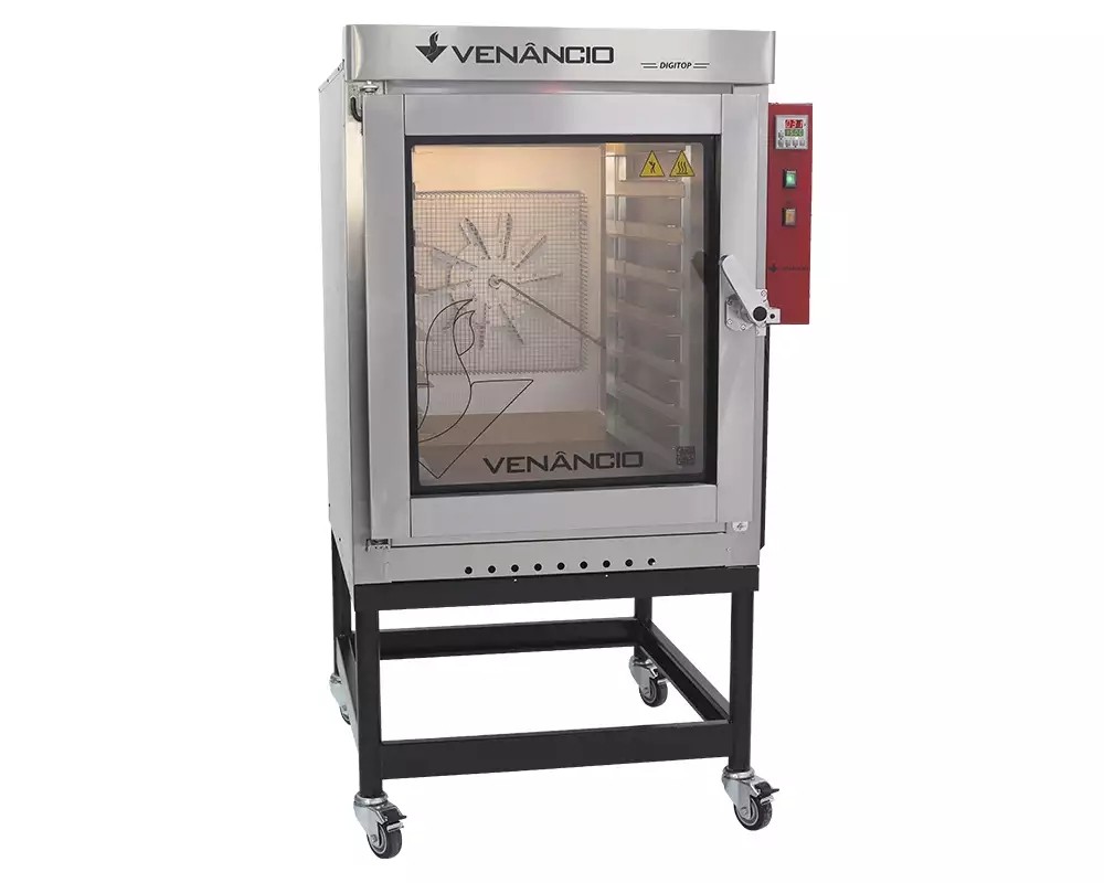 FORNO TURBO DIGITOP A GÁS P/ 8 EST - VENANCIO