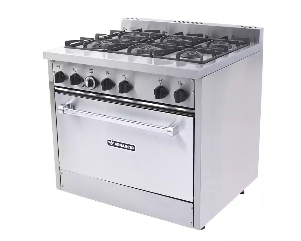 Fogão Don Bidone com Forno de 6 Queimadores - VENANCIO