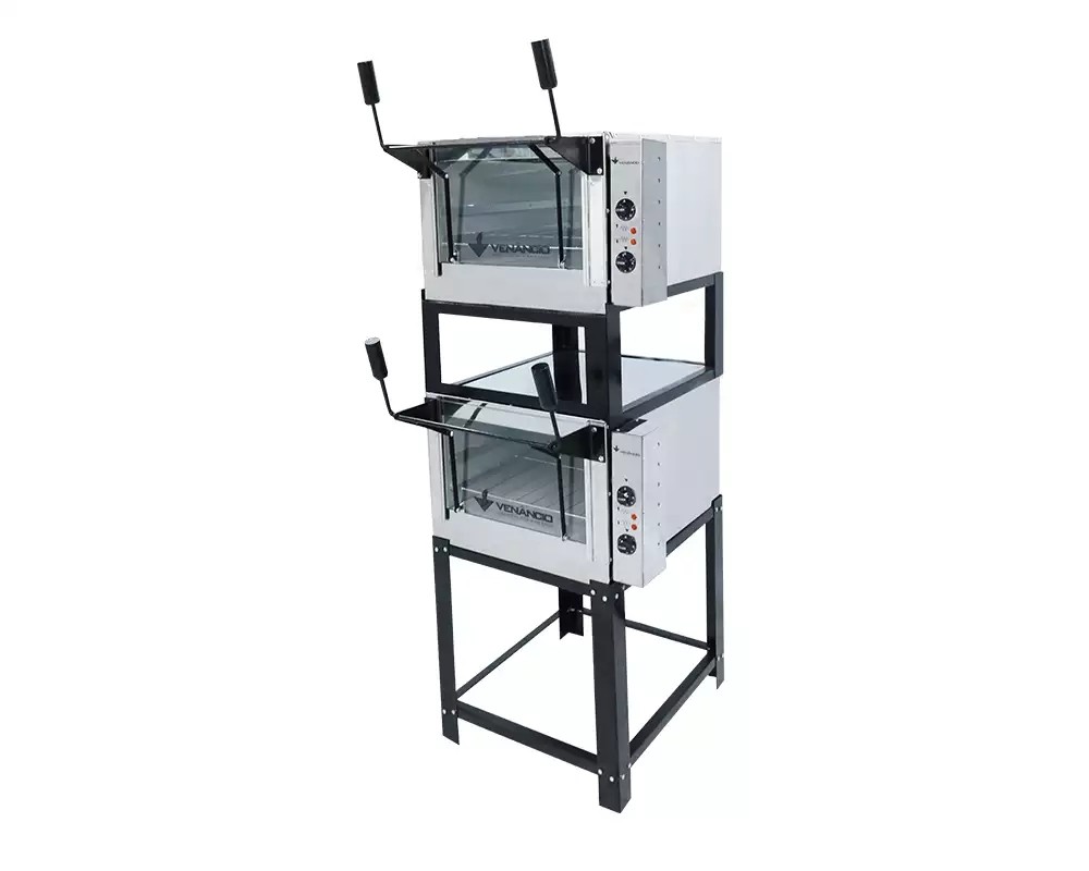 FORNO ELÉTRICO LASTRO ROMA 60 DUPLO SUPERIOR INT GALV/EXT INOX - VENANCIO