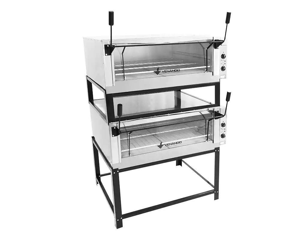 FORNO A GÁS LASTRO ROMA 90 DUPLO INFERIOR INT GALV/EXT INOX - VENANCIO
