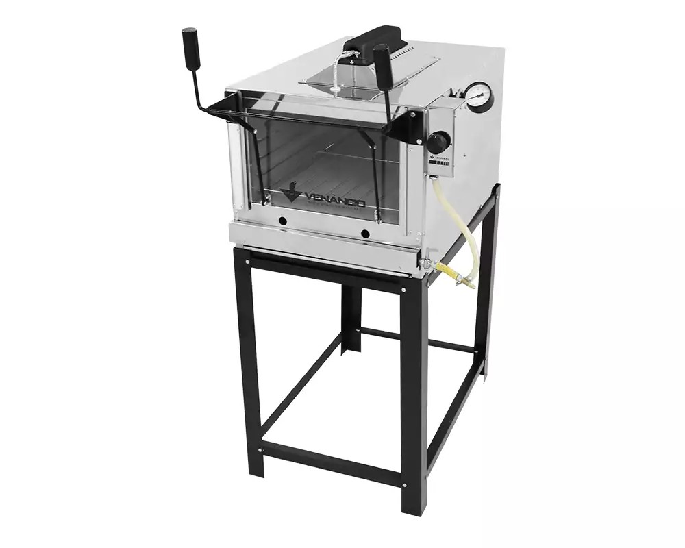 FORNO A GÁS LASTRO ROMA 80 INFRAVERMELHO INT GALV/EXT INOX - VENANCIO