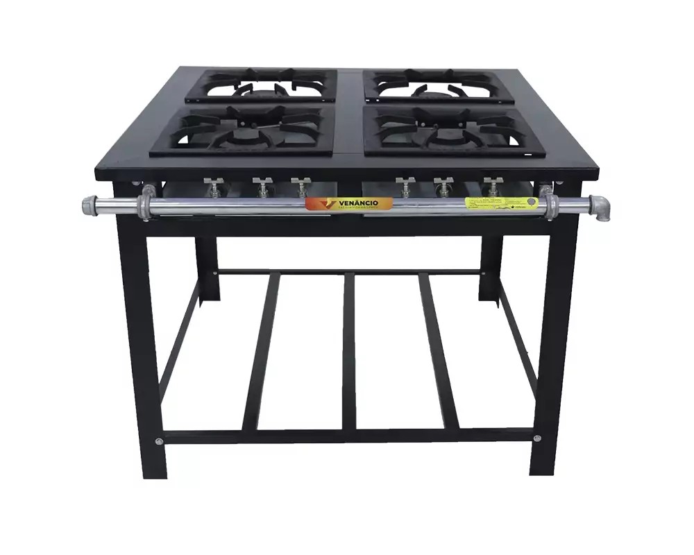 FOGÃO A GÁS MAXI 4 QUEIMADORES MISTOS 2QD/2QS CENTRAL ESP FORNO - VENANCIO