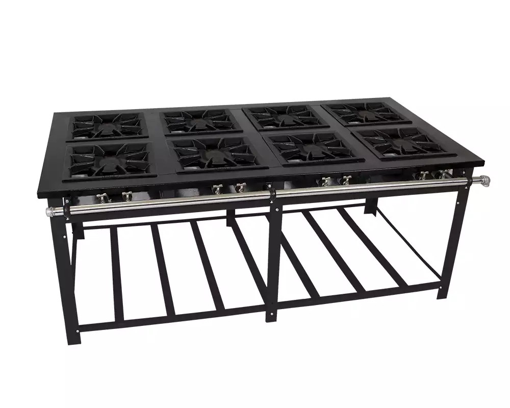 FOGÃO A GÁS MAXI 8 QUEIMADORES MISTOS 4QS/4QD CENTRAL ESP FORNO - VENANCIO