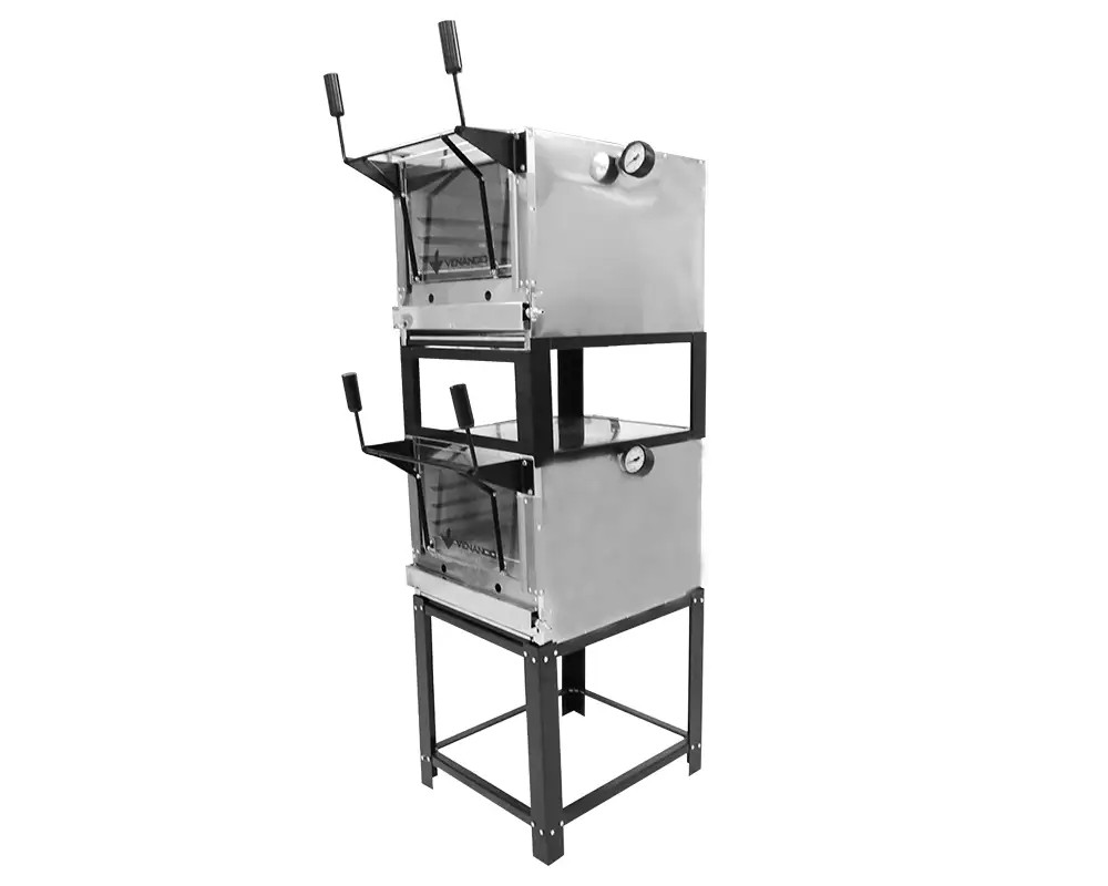 FORNO A GÁS LASTRO ROMA 60 DUPLO SUPERIOR INT GALV/EXT INOX - VENANCIO
