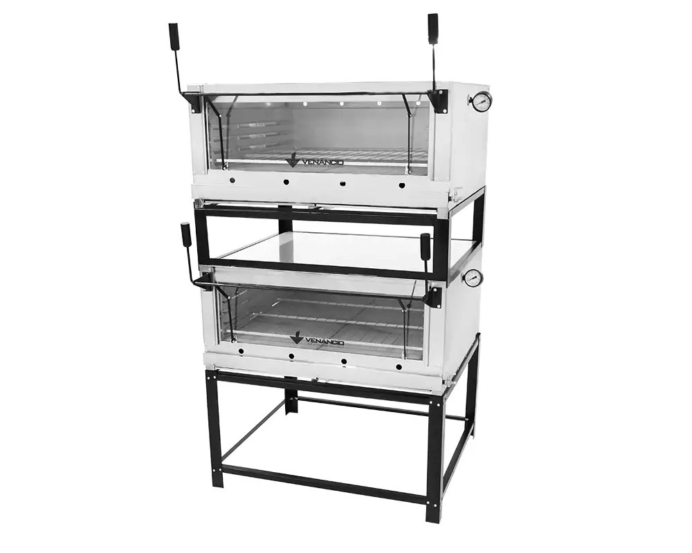 FORNO A GÁS LASTRO ROMA 90 DUPLO SUPERIOR 
 INT GALV/EXT INOX - VENANCIO