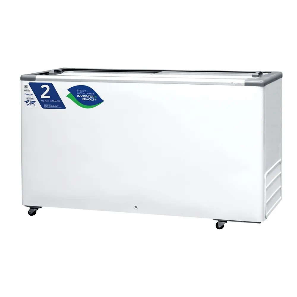 Freezer Horizontal de Baixa Temperatura INVERTER Porta de Vidro 503 Litros