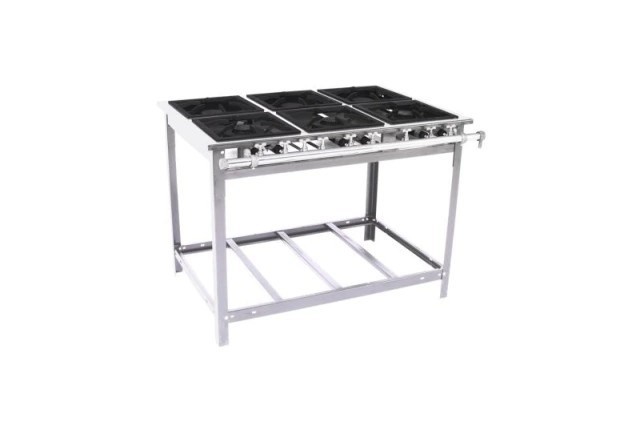FOGÃO A GÁS EXTRA INOX 6 QUEIMADORES MISTOS 3QD/3QS ESP FORNO - VENANCIO