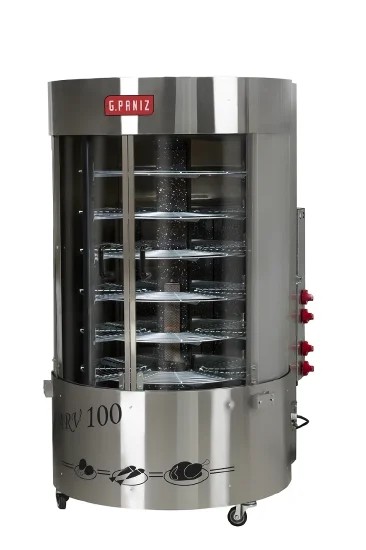 Assador Rotativo Vertical p/ 100 Kg - com queimador central BIVOLT - G PANIZ