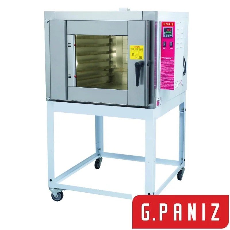 Forno Turbo Elétrico 5 esteiras 60 x 80 reguláveis trifásico epóxi - G PANIZ