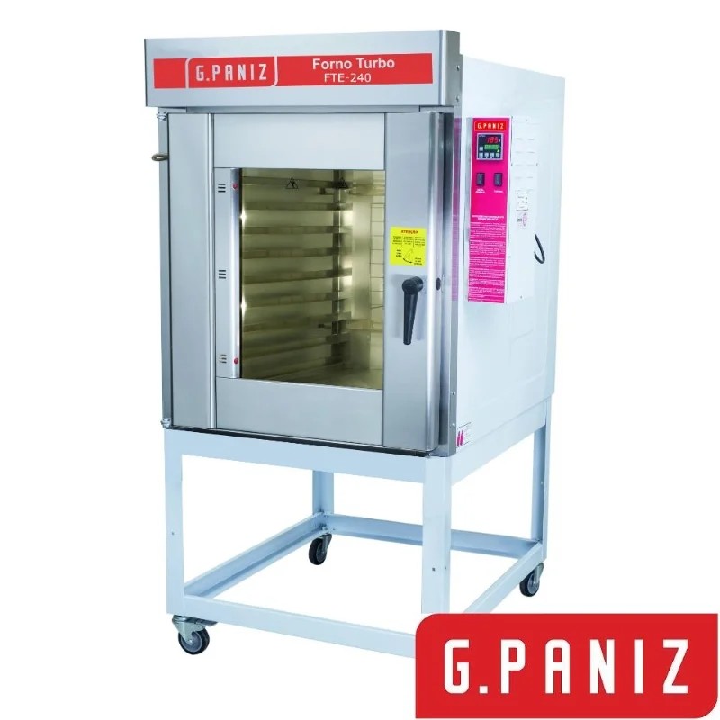 Forno Turbo Elétrico 8 esteiras 60 x 80 reguláveis trifásico epóxi - G PANIZ