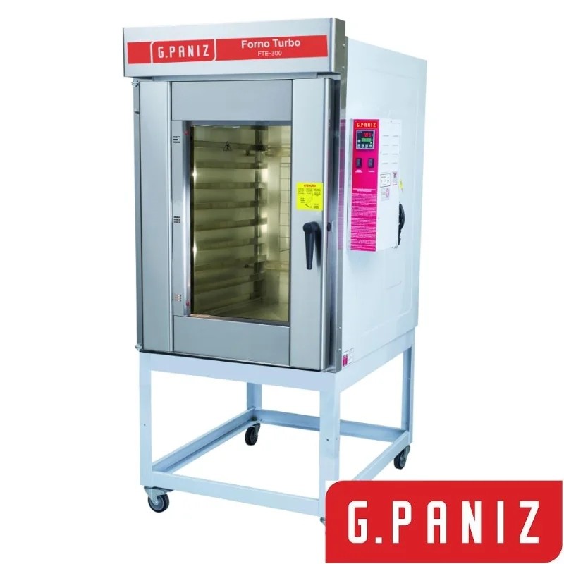 Forno Turbo Elétrico 10 esteiras 60 x 80 reguláveis trifásico epóxi - G PANIZ