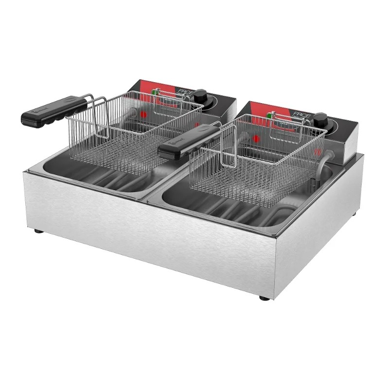 Fritador Elétrico 2 cubas 10 cm - 5.400 W - 6 litros - FRCE 06- METALCUBAS