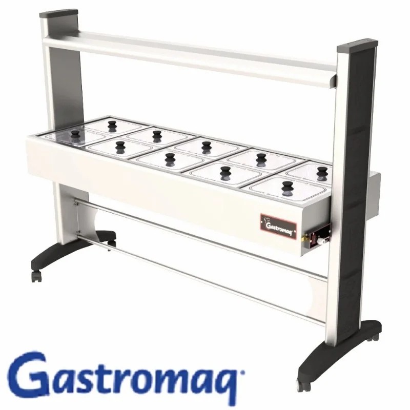 BTX 10 SL BR II
Balcão termico Gelo X 8 cubas - Estrutura epóxi protetor salivar INOX / tampa INOX - GASTROMAQ