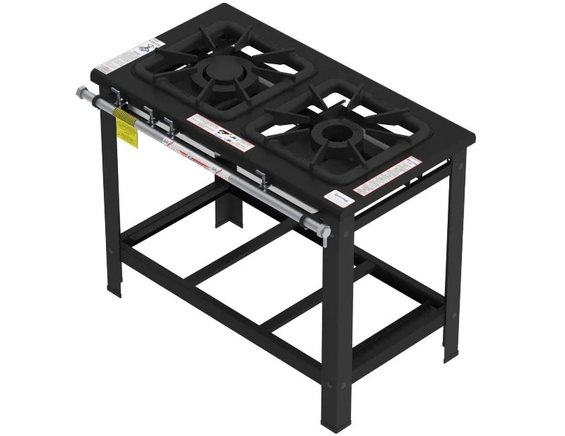 Fogão 2 Bocas Mistas em linha grelha 40 x 40 perfil 10 - FG 42 LM - G PANIZ