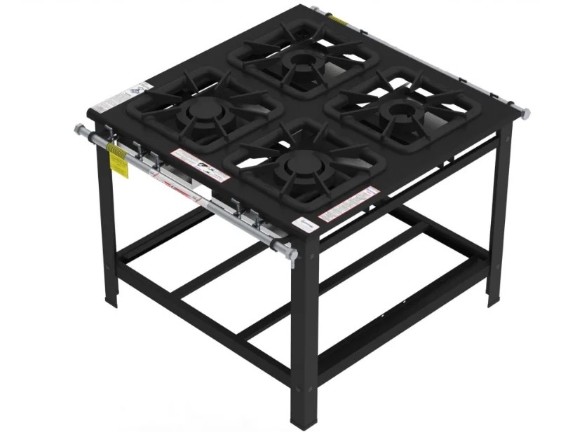 Fogão 4 Bocas Mistas de centro grelha 40 x 40 perfil 10 - FG 44 CM - G PANIZ
