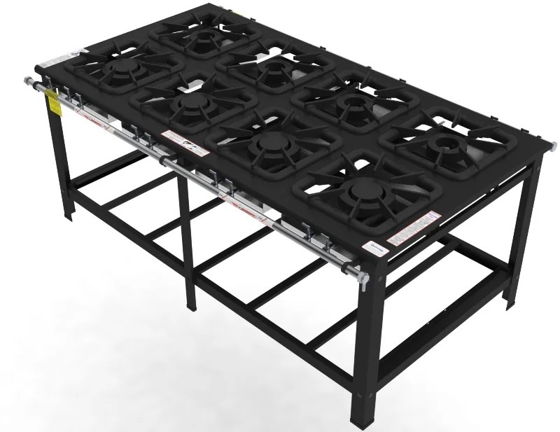 Fogão 8 Bocas Mistas de centro grelha 40 x 40 perfil 10 -FG 48 CM - G PANIZ