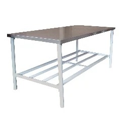 Mesa inox c/pés epóxi 1,40 x 0,90 x 0,85 m - BA 1400/900 - METALCUBAS