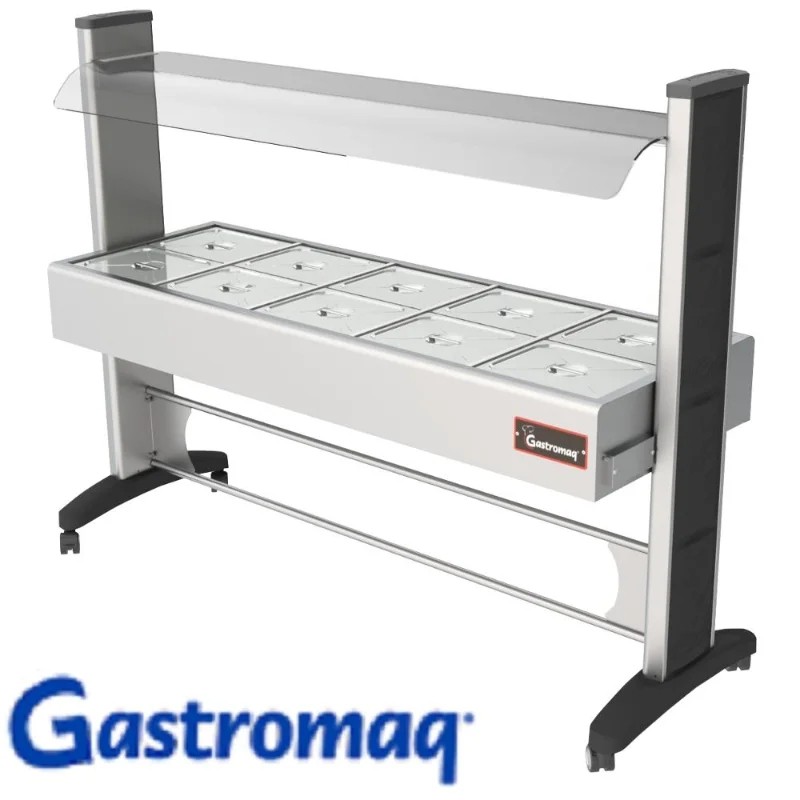 BTX 10 ST CR II
Balcão Gelo X Standard 10 cubas - Estrutura Cromada - Tampa Inox - Salivador Inox - GASTROMAQ