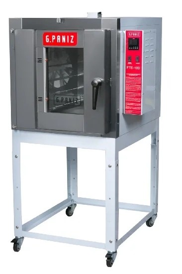 Forno Turbo Elétrico 5 esteiras 40 x 60 Monofásico total inox 220v - G PANIZ