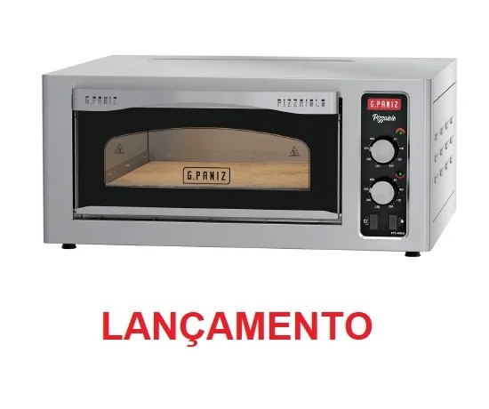 Forno de Lastro Elétrico Pizzaiolo Analógico, vidro duplo, controle temper. indepen. 400°C - G PANIZ