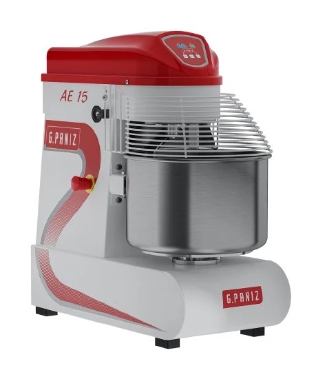 Amassadeira Espiral 15 kg de massa trifásica 3 velocidades inox - G PANIZ
