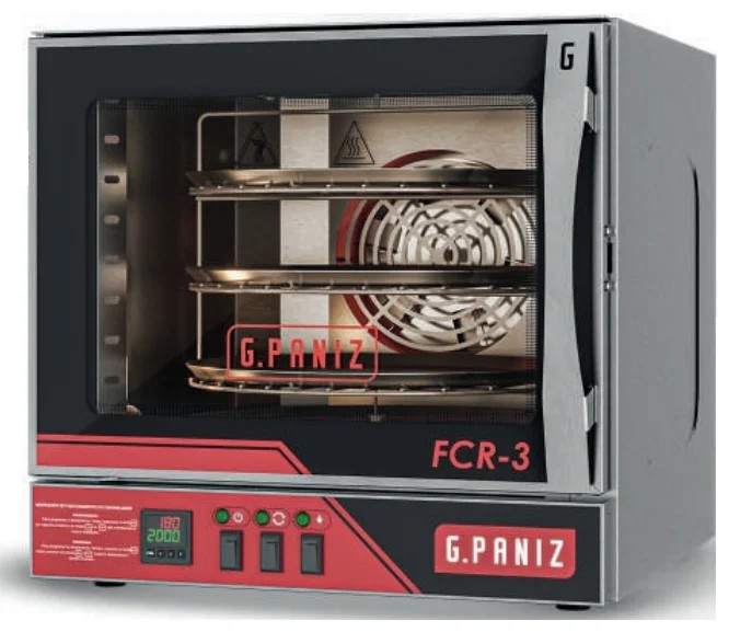Forno Convector Rotativo Inox 3 bandejas diâmetro 35 cm digital inox - G PANIZ