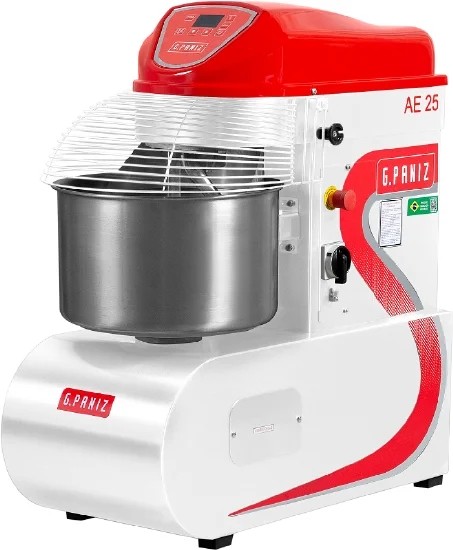 Amassadeira Espiral 25 kg de massa trifásica 2 velocidades epóxi - G PANIZ