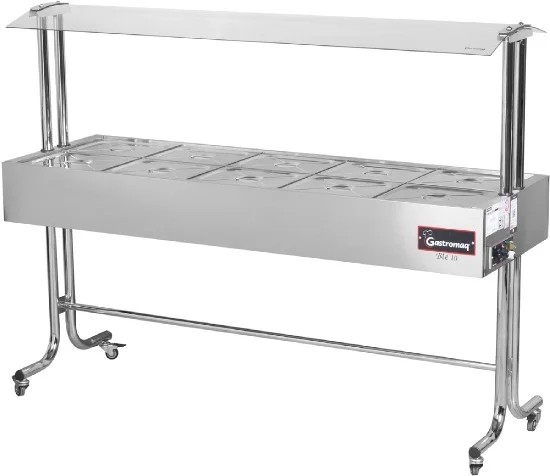 BTX 10 ST CR VI
Balcão Gelo X Standard 10 cubas - Estrutura Cromada - Tampa Vidro - Salivador Inox - GASTROMAQ