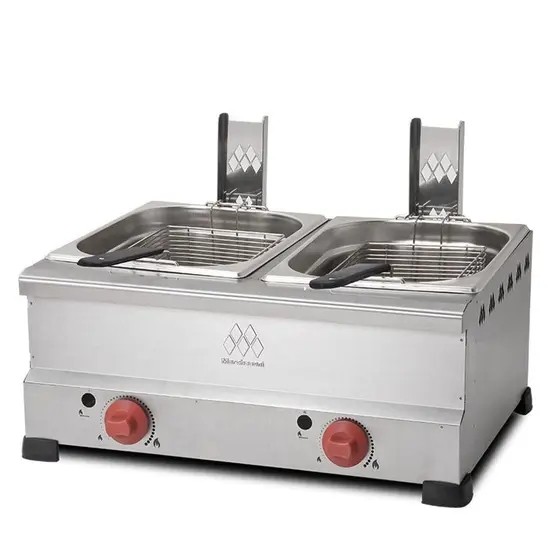 Fritadeira a Gás Marchesoni 2 Cubas de 6 Litros cada