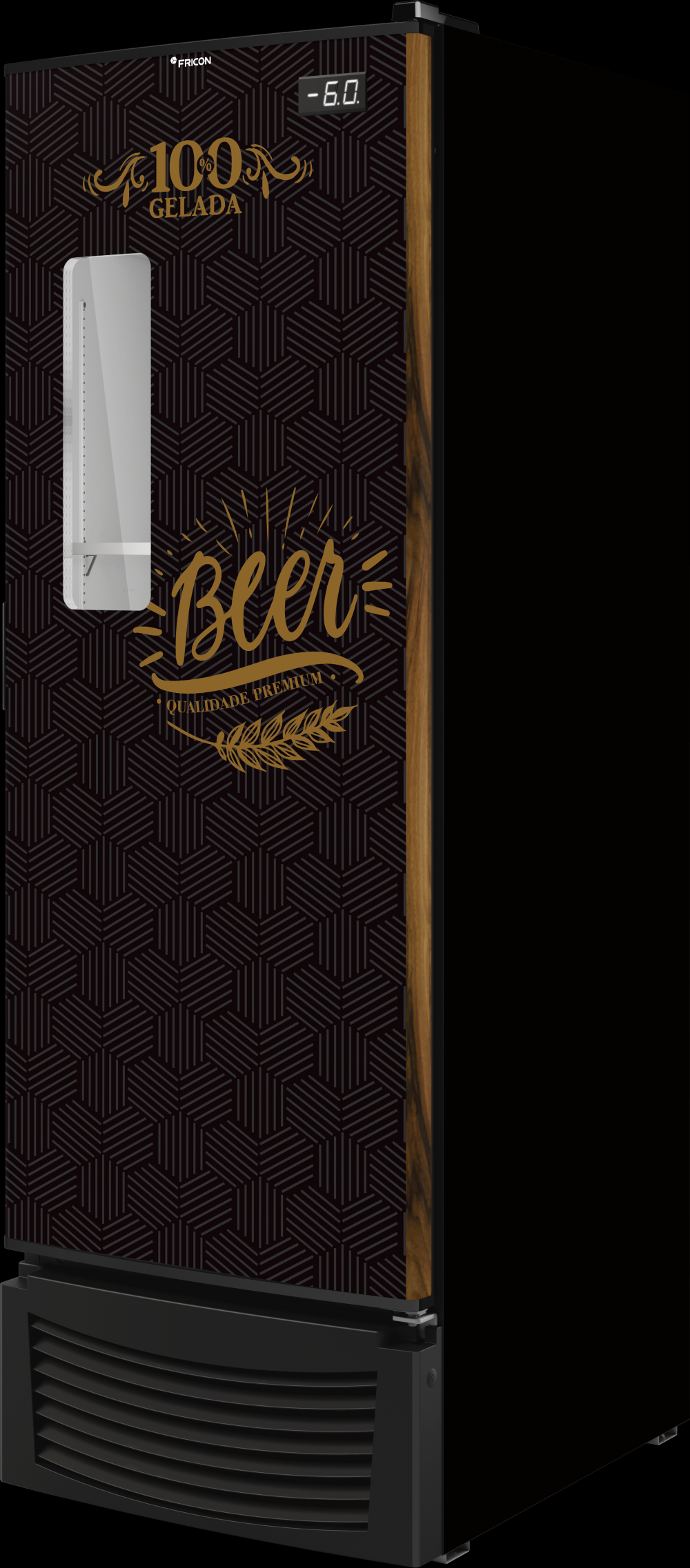 Cervejeira 8 Caixas - Porta Chapa c/ visor - Adesivada ou branca - 569 litros