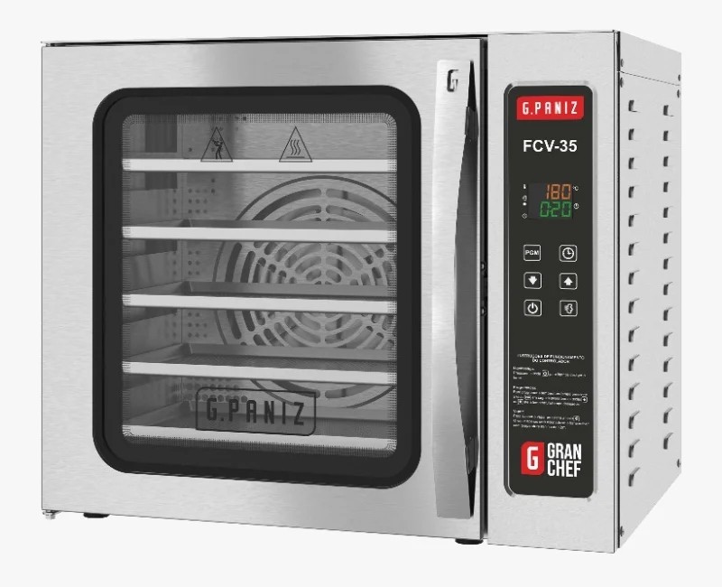 Forno de Convecção Elétrico p/ 5 esteiras com vapor. Digital, total inox - G PANIZ