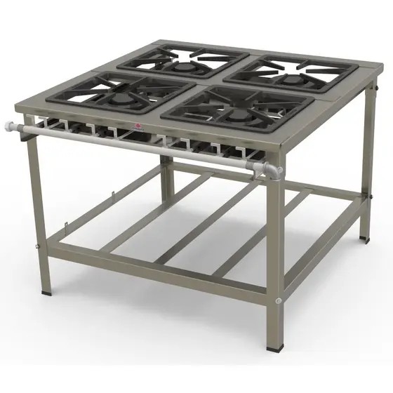 Fogão Progás Inox 4 Queimadores Duplos PMDINOX-400F