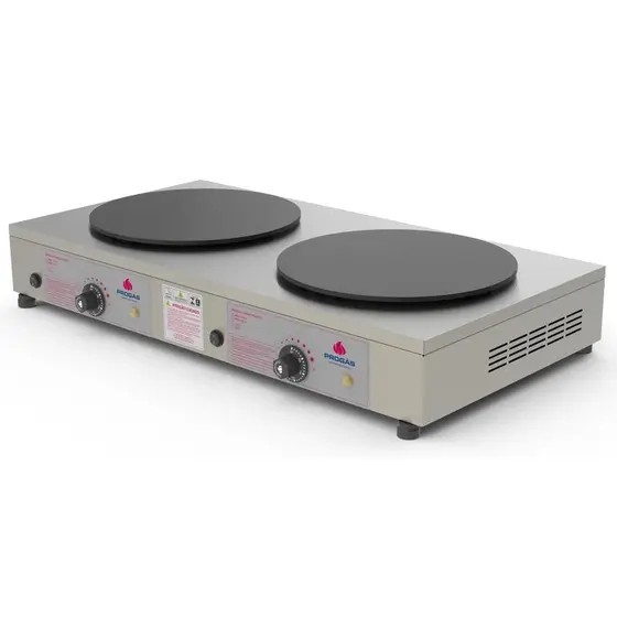 Chapa Crepe Francês Dupla Redonda Elétrica PRKF-202