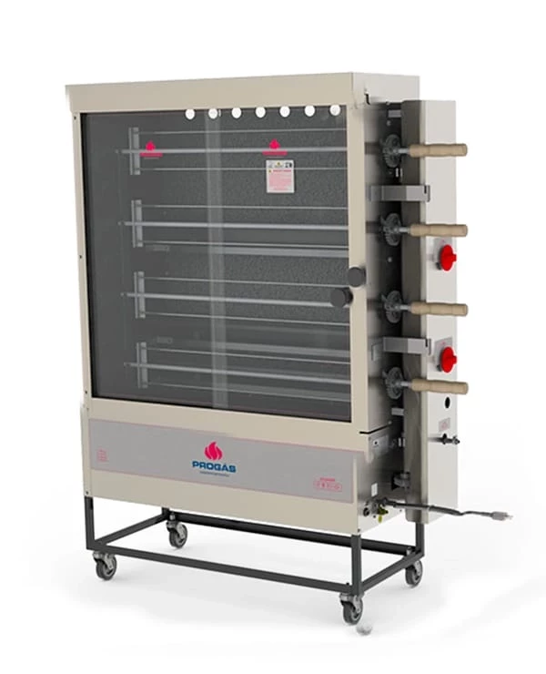 Forno Rotativo Infravermelho PR-621UN - Aprox. 40 Kgs de Carne ou 20 Frangos 4 Espetos Universais- Progás
